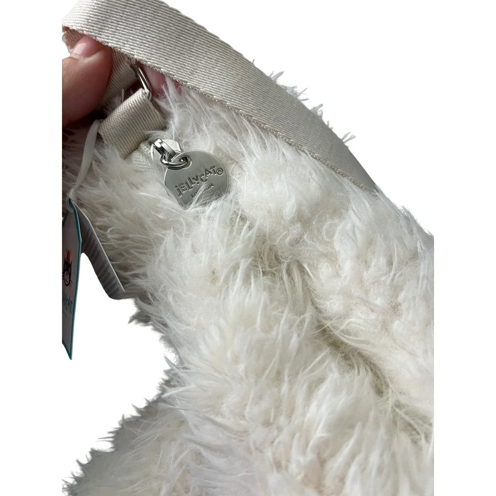 Jellycat Munro Scottie Dog Shoulder Bag‎ Cream Plush Crossbody NWT